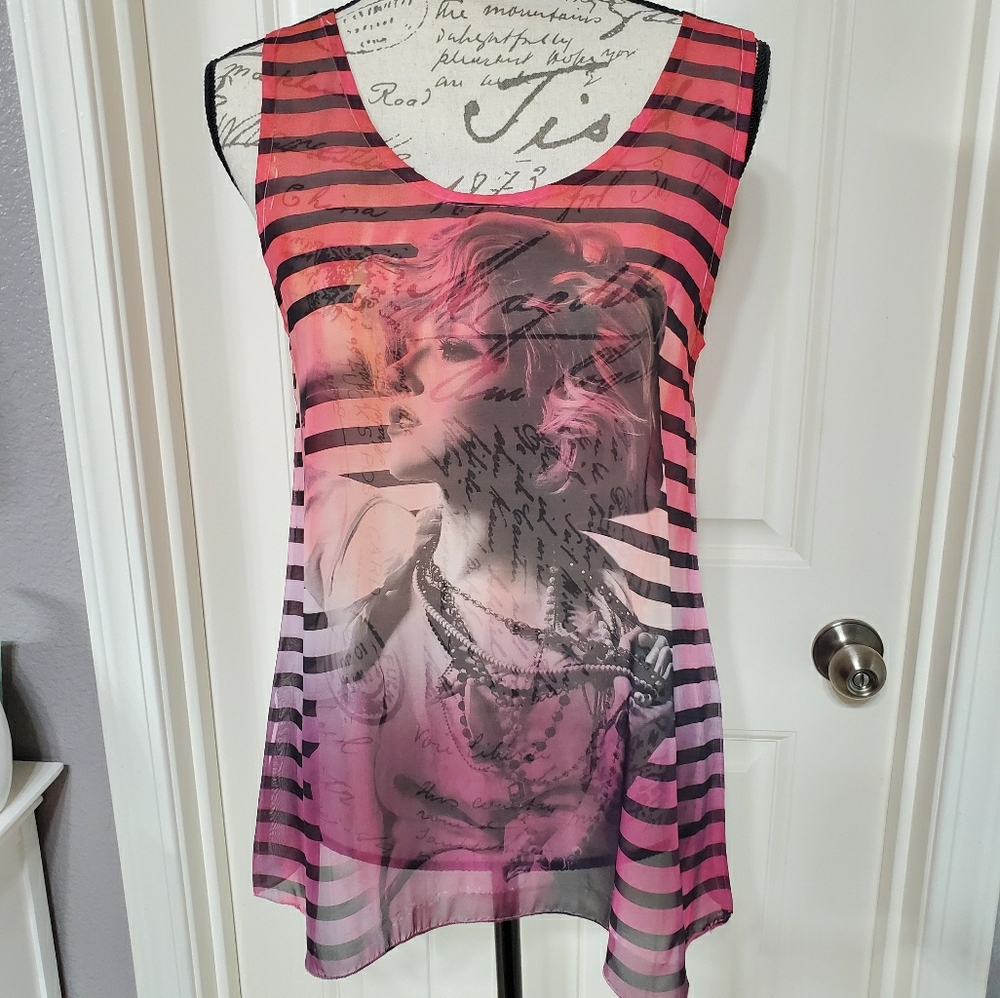 First Look USA Sheer Tank Blouse